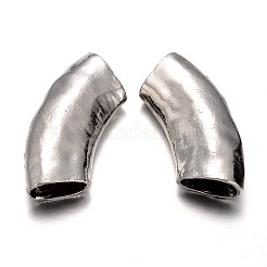 チベット風合金チューブビーズ  アンティークシルバー  62x25.5x14mm  穴：9x18mm&nbsp;PALLOY-I114-50AS