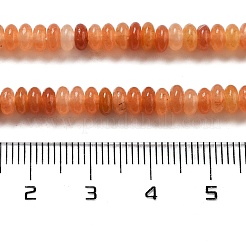 天然石レッドアベンチュリンビーズ連売り  ロンデル  4~4.5x2~2.5mm  穴：1mm  約157~162個/連  15.16~15.55''（38.5~39.5センチメートル）&nbsp;G-K343-C20-01