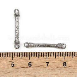 304ステンレススチールコネクタチャーム  バーリンク  変色防止  ステンレス鋼色  25x3.5x3mm  穴：1.6mm&nbsp;STAS-F317-09P