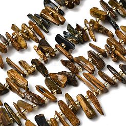 天然ピーテルサイトビーズ連売り  トップ掘削  ナゲット  シードビーズで  12.5~18.5x3~7x1.5~6mm  穴：0.8mm  約70~71個/連  15.35~15.94''（39~40.5センチメートル）&nbsp;G-L649-D03-02