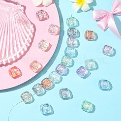 40色UVメッキ透明アクリルビーズ8個  虹色の  ニンジンとウサギのカメラ  ミックスカラー  19x20x13mm  穴：1.4~1.8mm  5個/カラー&nbsp;PACR-CJ0001-46