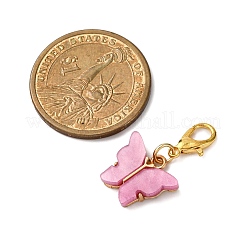 アクリル蝶ペンダント装飾  合金の留め金付き  ミックスカラー  28mm&nbsp;HJEW-JM04068