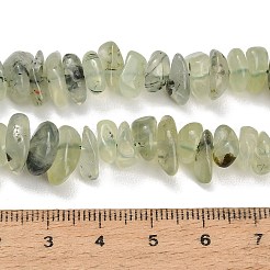 天然石プレナイトビーズ連売り  チップ  8~18.5x6.5~10x1.5~7mm  穴：0.7~1mm  約96~130個/連  15.94''（40.5センチメートル）&nbsp;GG-CBAC61B-C02-01