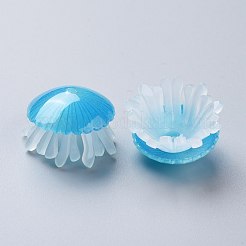 透明なアクリルビーズ  クラゲ  ミックスカラー  20~25x13mm  穴：1.2mm&nbsp;KY-I007-01