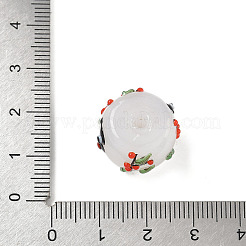 手作りのランプワークの凹凸のあるビーズ  鳥と花の柱  ミックスカラー  16~17.5x14mm  穴：3mm&nbsp;LAMP-M025-01