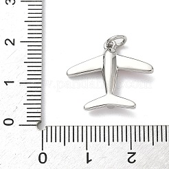 真鍮製エナメルペンダント  飛行機チャーム  ラックめっき  カドミウムフリー＆鉛フリー  長持ちメッキ  プラチナ  レッド  17.5x20x3.5mm  穴：3.5mm&nbsp;KK-B155-10P-04