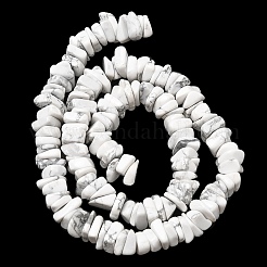 天然石ハウライトビーズ連売り  ナゲット  8~17.5x7~14x2~5mm  穴：0.8mm  15.55~15.94''（39.5~40.5センチメートル）&nbsp;G-A285-A12-01