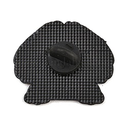 マルタのエナメルピン  バックパックや衣類用の黒色合金製ラペルピンバック  ホワイト  26x30.5mm&nbsp;JEWB-B041-06D
