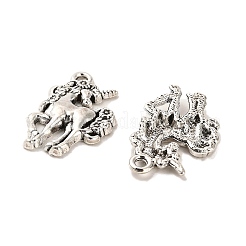 合金のチベット風チャーム  カドミウムフリー＆鉛フリー  馬  アンティークシルバー  23x15.5x3mm  穴：1.8mm  約578個/1000g&nbsp;FIND-C043-009AS