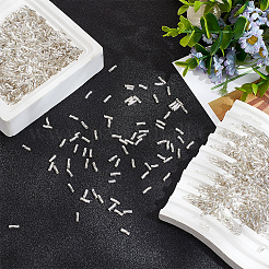 ガラスのラッパビーズ 90g  丸穴シードビーズ  ホワイト  6x1.8mm  穴：0.6mm  約2000個/90g&nbsp;SEED-HY0001-20B