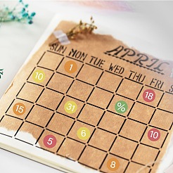PVC紙ステッカー5枚  自己接着  数  160x160mm  ステッカー：12.7x12.7mm  100pcs /シート&nbsp;STIC-WH20031-004