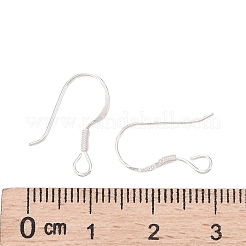 925スターリングシルバーピアスフック  銀  15x13mm  穴：2mm  22ゲージ  ピン：0.6mm&nbsp;STER-G011-09