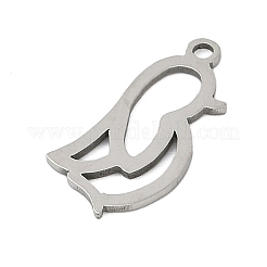 ステンレスペンダント201個  猫のチャーム  ステンレス鋼色  16x8.5x1mm  穴：1.4mm&nbsp;STAS-F316-05P-03