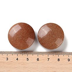 合成ゴールドストーン金砂石ビーズ  フラットラウンド  26.5x11mm  穴：2.5mm&nbsp;G-G104-02B