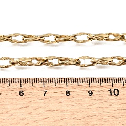 5mm 304ステンレススチール製ツイストオーバルリンクチェーンネックレス（男女兼用）  イオンプレーティング（ip）  ゴールドカラー  16.54インチ（42cm）&nbsp;SA-CBAB767-18B-G
