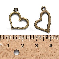 合金のチベット風チャーム  ニッケルフリー  ハート  混合スタイル  アンティークブロンズ  12~52x10~49x1.5~16mm  穴：1~5.5mm&nbsp;TIBEP-MSMC012-1AB-NF