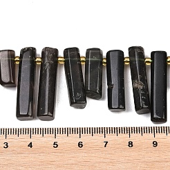 天然テクタイトビーズ連売り  コラム  11~36x6.5~7mm  穴：1~1.2mm  約40~42個/連  15.35~15.75''（39~40センチメートル）&nbsp;G-F829-A08-01