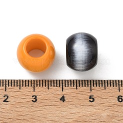不透明アクリル製イミテーションキャットアイビーズ  大穴ビーズ  ロンデル  多面カット  ミックスカラー  13.5x11mm  穴：6.5mm&nbsp;MACR-L016-04