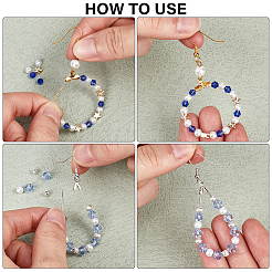 DIYリングとティアドロップ真鍮ダングルイヤリング製作キット  プラチナ·ゴールデン  20~45x20~22mm  穴：1mm&nbsp;KK-SP0002-11