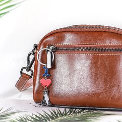 Wewaysmile 犬用キーホルダー 2個 車用キーホルダー ペットペンダント キーリング 可愛い犬用キーリング ポータブル メタルキーホルダー ペット愛好家へのギフト 誕生日 子犬テーマ パーティー用品 (ボーダーコリー)  プラチナ  9.45x2.3cm&nbsp;JX786A