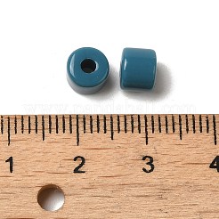 不透明なアクリルビーズ  コラム  スチールブルー  6.5x5mm  穴：2.2mm&nbsp;SACR-Z001-01G