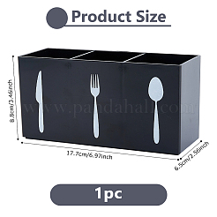 プラスチック製食器収納ディスプレイホルダー1個  長方形  ブラック  177x65x88mm&nbsp;ODIS-DC0001-13B
