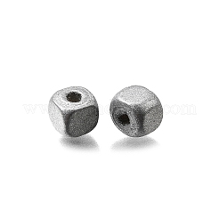 スプレー塗装木製ビーズ  正方形  ミックスカラー  6x6x6mm  穴：1.6~2mm&nbsp;WOOD-P021-01A-M