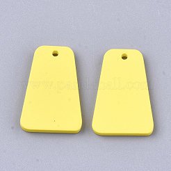 塗装アクリルパーツスプレー  ラバー加工スタイル  台形  きいろ  23x15x2.5mm  穴：2mm&nbsp;ACRP-S675-06B