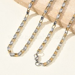 304ステンレススチールチェーンネックレス＆ブレスレットセット  イオンプレーティング（ip）  ゴールデン·ステンレス鋼色  603mm&nbsp;SJEW-D091-11GP