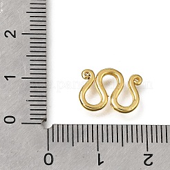 真鍮製のM字型留め具  ラックめっき  ゴールドカラー  10x12x1.5mm&nbsp;KK-CBA0DF0-14B-G