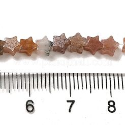 天然紫色アベンチュリンビーズ連売り  スター  4x4.5x2mm  穴：0.8mm  約102個/連  15.35インチ（39cm）&nbsp;G-G085-B24-01