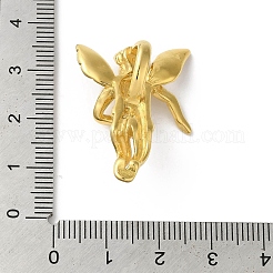 PVD真空メッキ304ステンレスペンダント  天使のチャーム  ゴールドカラー  32x23x10.5mm  穴：10.5x3.5mm&nbsp;STAS-B069-21G