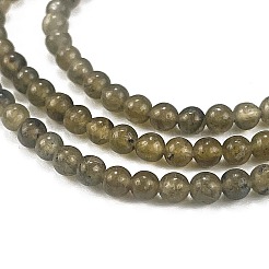天然石ラブラドライトビーズ連売り  グレードA  ラウンド  3mm  穴：0.5mm  約136個/連  15.87''（40.3センチメートル）&nbsp;G-M438-A01-01