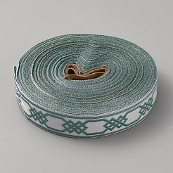 ポリエステルトリミング  カーテンの装飾用ボヘミアンコスチューム  アクア  28.5x1mm  約25m /ロール&nbsp;OCOR-WH0058-72A