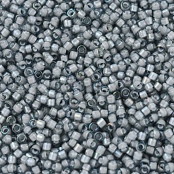 MIYUKIデリカビーズ  シリンダー  日本製シードビーズ  11/0  （db1793)ホワイトライニンググレーab  1.3x1.6mm  穴：0.8mm  約10000個/袋  50 G /袋&nbsp;SEED-X0054-DB1793