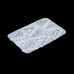 DIY クリスマスシリコンペンダントモールド  レジン型  クリスマスツリー  125x81x4.5mm  穴：1.2~2.2x2.5mm  内径：31.5~40x27.5~34.5mm&nbsp;DIY-F140-02A