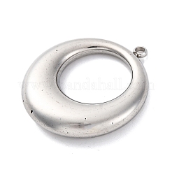 304ステンレスペンダント  ラウンドリングチャーム  変色防止  ステンレス鋼色  28x25x5.5mm  穴：1.8mm&nbsp;STAS-P386-02A-P