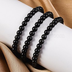 天然虹オブシディアンのストレッチブレスレット  ラウンド  2インチ〜2-3/8インチ（5~6cm）  ビーズ：6mm&nbsp;BJEW-F315-6mm