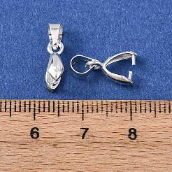 真鍮のアイスピックピンチベイル  プラチナカラー  サイズ：10mm長  5.5 mm幅  厚さ3mm  4×長インナー  内幅3.5mm  ピン：0.8mm&nbsp;KK08