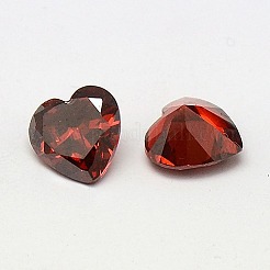 キュービックジルコニア尖底カボション  グレードA  多面カット  ハート  ミックスカラー  10x10x6mm&nbsp;ZIRC-M005-10mm