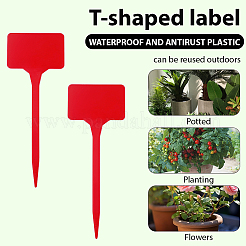 プラスチック植物ラベル50枚  植物タグ  種用鉢植えハーブ花野菜  レッド  147x55x2mm&nbsp;FIND-SP0005-64C