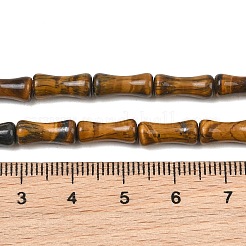 天然石タイガーアイビーズ連売り  竹の共同  12x5mm  穴：1.2mm  約37個/連  14.96''（38センチメートル）&nbsp;GG-CBAEB22-A06-01