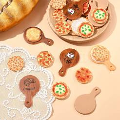 50個 10スタイル樹脂模造ピザ  シミュレーション食品  小道具の装飾のふりをする  ミックスカラー  28.5~59.5x2~7mm  5個/スタイル&nbsp;FIND-CJ0004-34