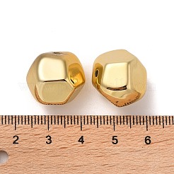 CCBプラスチックビーズ  ポリゴン  ゴールドカラー  17x16x16mm  穴：3mm&nbsp;CCB-B003-20G