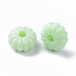 不透明なポリスチレン（ps）プラスチック波形ビーズ  カボチャ  ミックスカラー  8.5x4.5mm  穴：2mm  約2500個/500g&nbsp;KY-I004-10