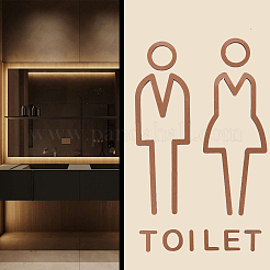 アクリル浴室ドア公共標識セット  トイレの性別標識  男性と女性と手紙  ペルー  12個/セット&nbsp;DIY-WH0430-113A