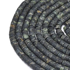 天然カンババジャスパービーズ連売り  艶消し  ディスクビーズ  ヒシビーズ  4~4.5x2~2.5mm  穴：1mm  約155~157個/連  15.24インチ（38.7cm）&nbsp;G-P575-B13-4x2mm