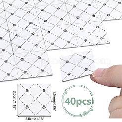 木製カーペット  足跡  ドールハウスアクセサリー用  モデルグランド装飾  ブラック  30x30x1.5mm&nbsp;AJEW-WH0410-144A-02