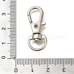 合金製回転式ナスカンカニカン  プラチナ  31x12x5mm  穴：9x7mm&nbsp;FIND-H006-02P