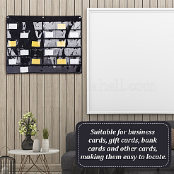 サングラス用のフェルト生地ジュエリーロール  メガネオーガナイザーハンギングバッグ  ブラック  61x84x0.1cm&nbsp;DIY-WH0750-187B